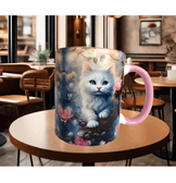 Kedi tasarım büyük boy kupa