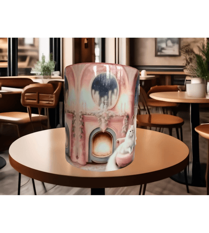 Kedi tasarım büyük boy kupa