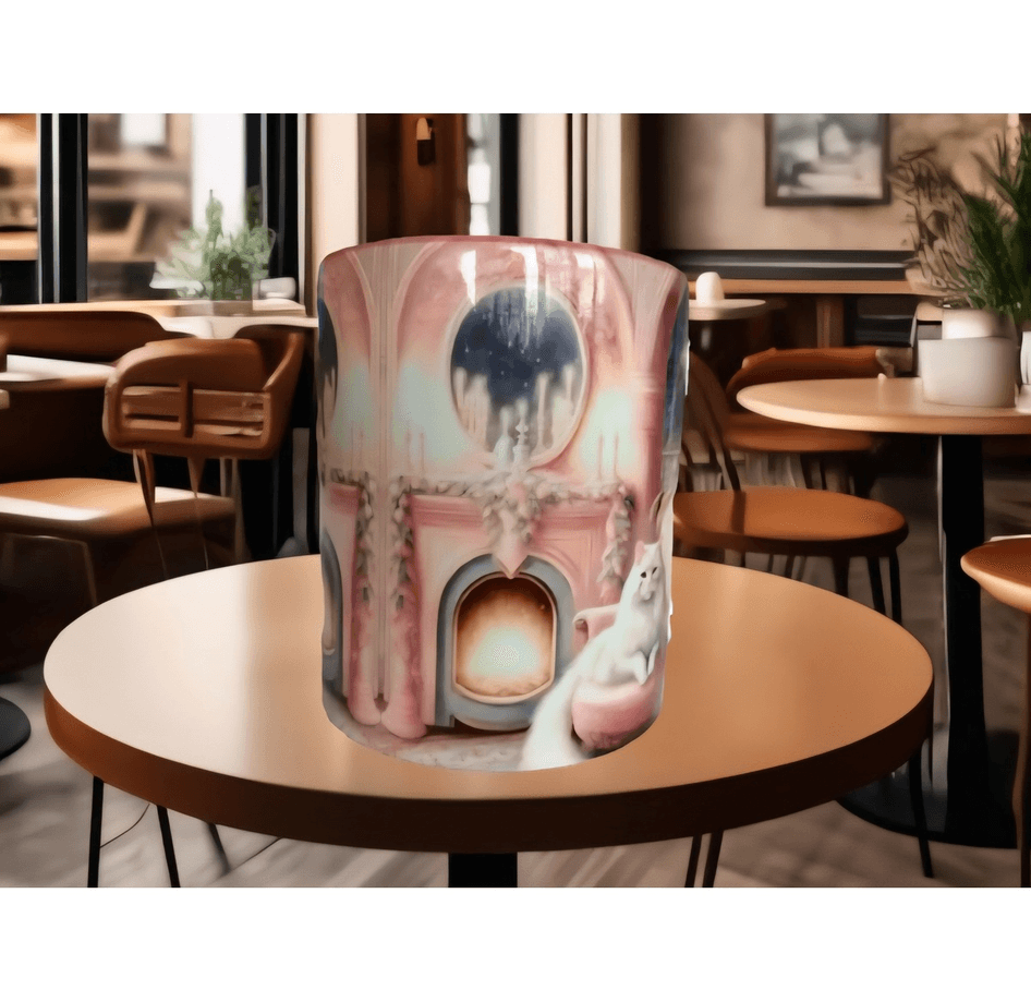 Kedi tasarım büyük boy kupa