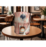 Kedi tasarım büyük boy kupa