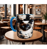 Kedi tasarım büyük boy kupa