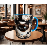 Kedi tasarım büyük boy kupa