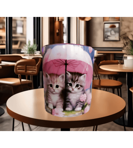 Kedi tasarım büyük boy kupa