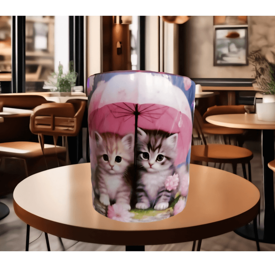 Kedi tasarım büyük boy kupa