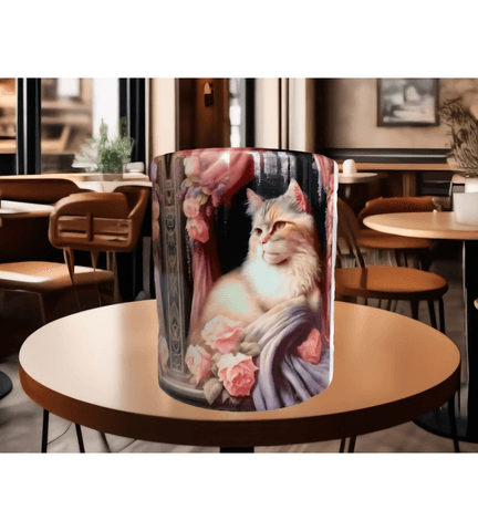 Kedi tasarım büyük boy kupa