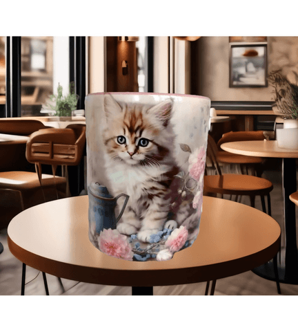 Kedi tasarım büyük boy kupa