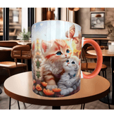 Kedi tasarım büyük boy kupa