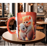 Kedi tasarım büyük boy kupa