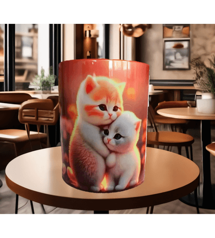 Kedi tasarım büyük boy kupa