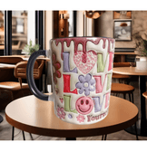 Love tasarım büyük boy kupa