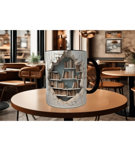 Kitaplık Vintage Tasarım Büyük Boy Kupa