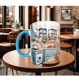 Vintage tasarım büyük boy kupa