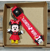 Minnie kırmızı silikon lüks anahtarlık çanta aksesuar