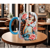 Vintage tasarım büyük boy kupa