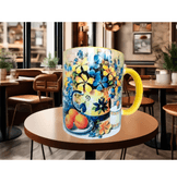 Vintage tasarım büyük boy kupa