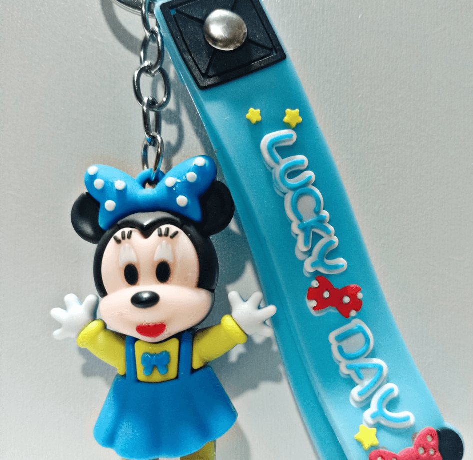 Minnie mavi  silikon lüks anahtarlık çanta aksesuar