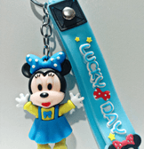 Minnie mavi  silikon lüks anahtarlık çanta aksesuar