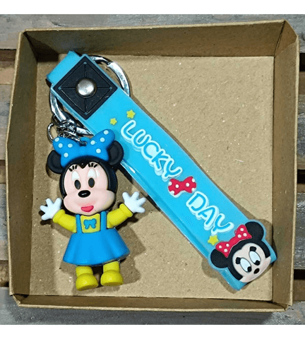 Minnie mavi  silikon lüks anahtarlık çanta aksesuar