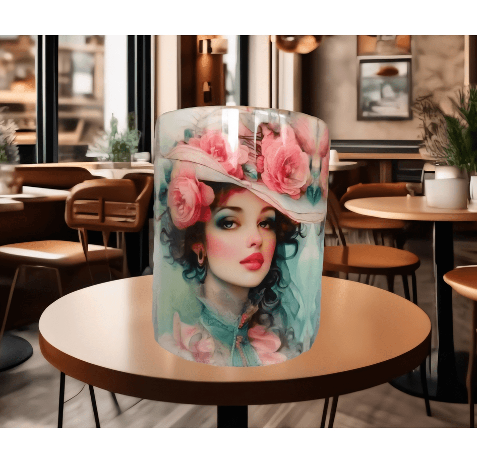 Vintage Tasarım Lady Büyük Boy Porselen Kupa