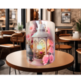 Vintage Tasarım Antik Fener Baskı Büyük Boy Porselen Kupa