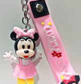 Minnie pembe  silikon lüks anahtarlık çanta aksesuar