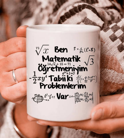 Matematik Öğretmeni Öğretmenler Günü Hediyesi Beyaz Kupa Bardak