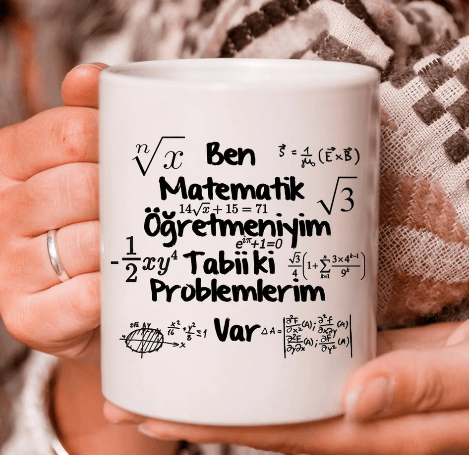 Matematik Öğretmeni Öğretmenler Günü Hediyesi Beyaz Kupa Bardak