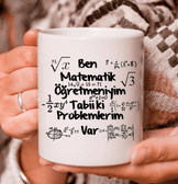 Matematik Öğretmeni Öğretmenler Günü Hediyesi Beyaz Kupa Bardak