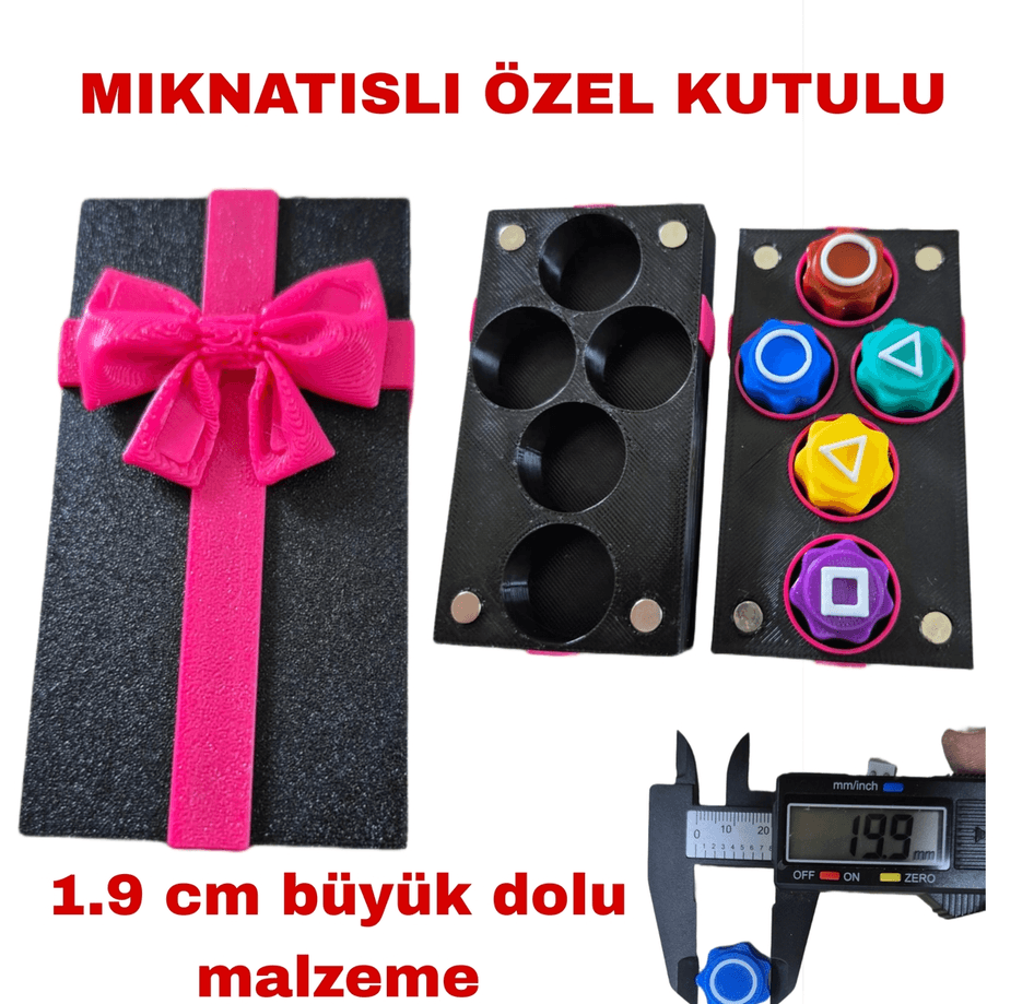 Squid game 5 taş mıknatıslı tabut kutulu