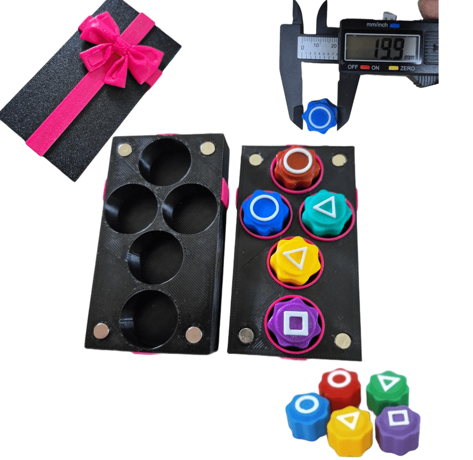 Squid game 5 taş mıknatıslı tabut kutulu