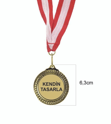 Kişiye özel baskılı gold altın rengi ödül madalya
