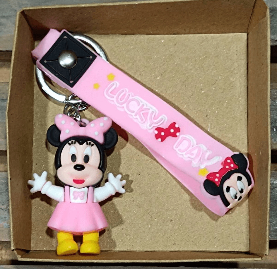 Minnie pembe  silikon lüks anahtarlık çanta aksesuar