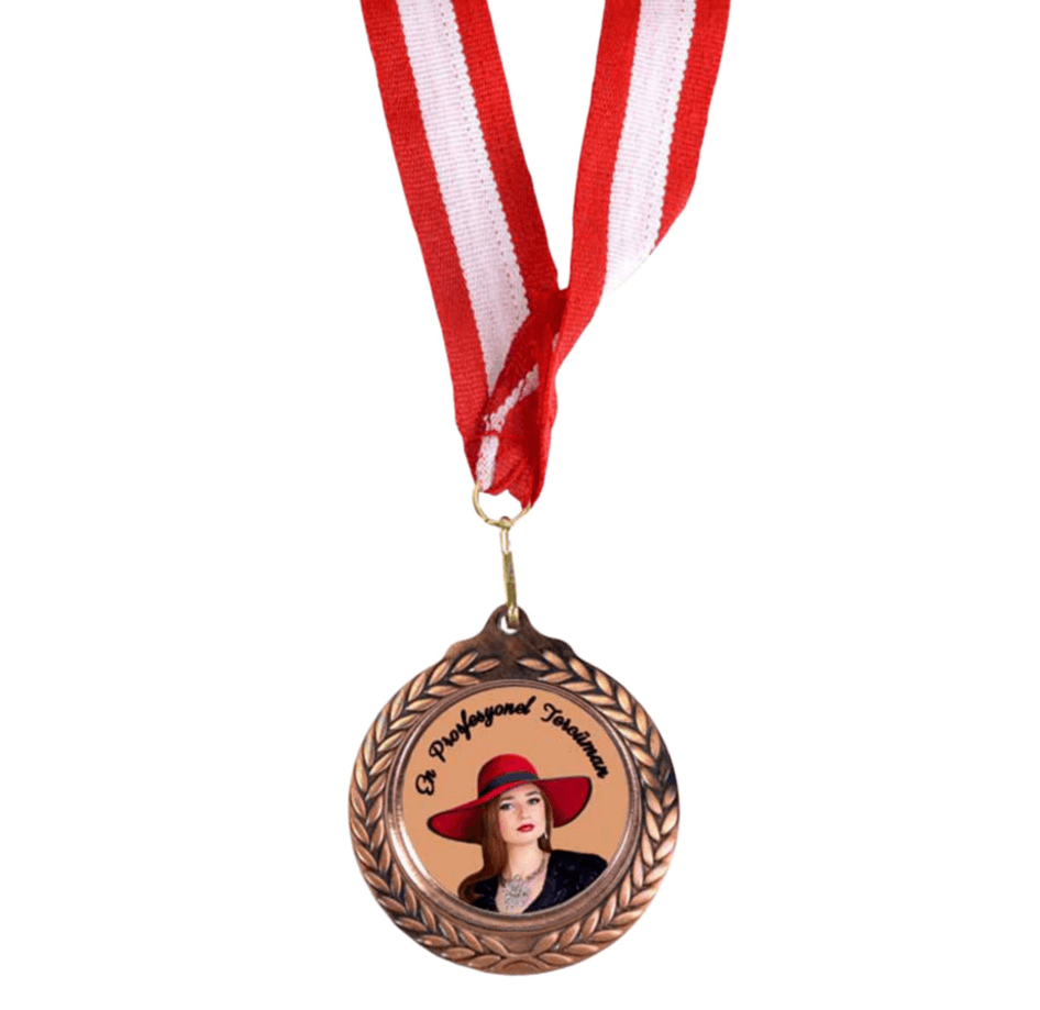 Kişiye özel Büyük boy kendin tasarla bronz madalya 1 Adet