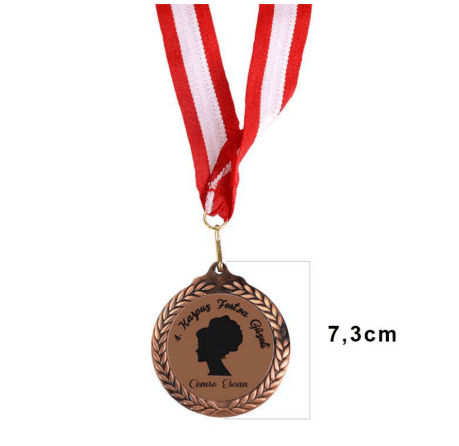 Kişiye özel Büyük boy kendin tasarla bronz madalya 1 Adet