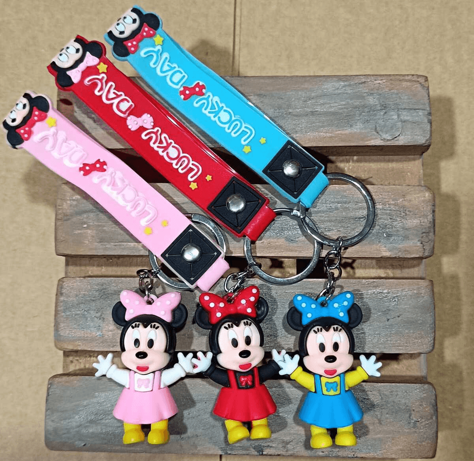 Minnie pembe  silikon lüks anahtarlık çanta aksesuar
