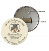 Kişiye özel 5 adet açacak magnet, Büyük boy kaliteli baskı