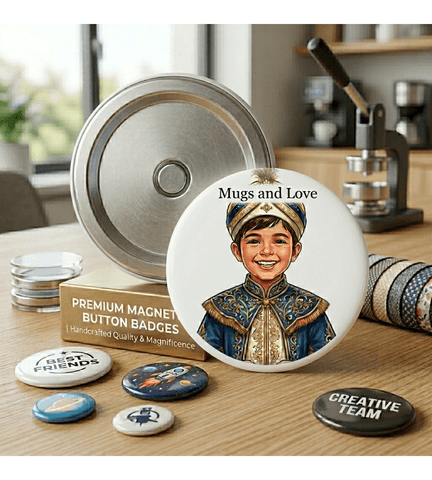 Kişiye özel 1 adet rozet magnet, Büyük boy kaliteli baskı