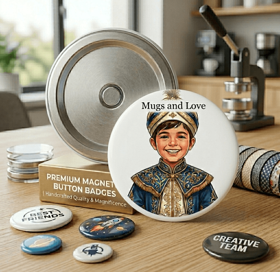 Kişiye özel 1 adet rozet magnet, Büyük boy kaliteli baskı