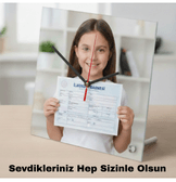 Kişiye özel baskı cam masa saati hediyelik kaliteli