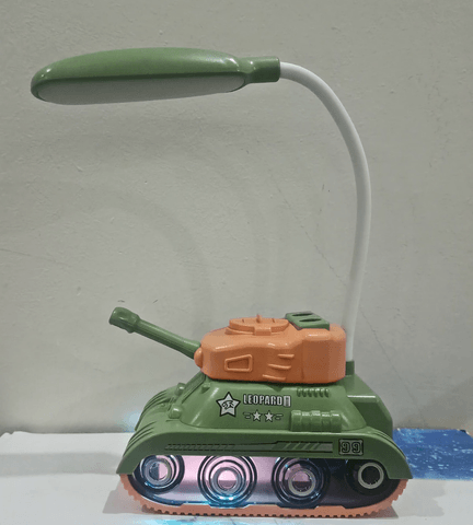 Tank turuncu - yeşil masa lambası, kalemlik