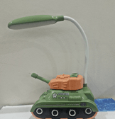 Tank turuncu - yeşil masa lambası, kalemlik