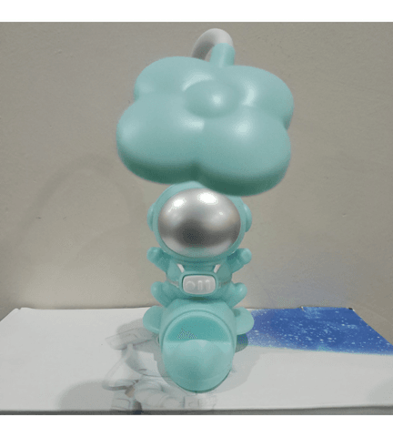 Minik astronot yeşil masa lambası, kalemlik, telefon tutucu