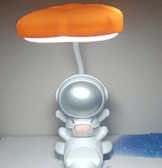 Minik astronot beyaz- pembemasa lambası, kalemlik, telefon tutucu