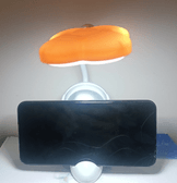 Minik astronot beyaz- pembemasa lambası, kalemlik, telefon tutucu