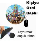 Kişiye özel baskı kaliteli yuvarlak mousepad
