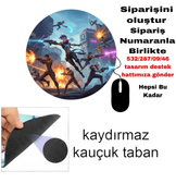 Kişiye özel baskı kaliteli yuvarlak mousepad