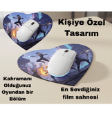 Kişiye özel baskı kalp şeklinde mousepad