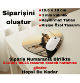 Kişiye özel baskı kalp şeklinde mousepad