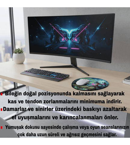 Kişiye özel bilek destekli mousepad