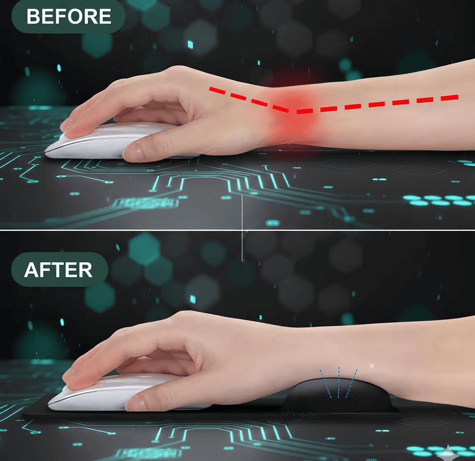 Kişiye özel bilek destekli mousepad